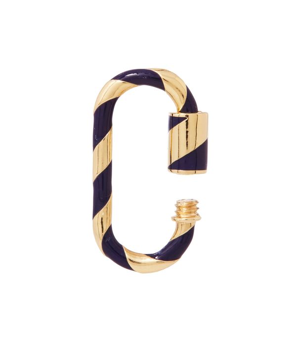 Berloque-Marla-Aaron-medium-lock-navy-enamel-de-ouro