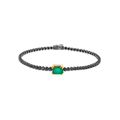 pulseira-riviera-tennis-bracelet-em-ouro-negro-com-esmeralda-e-diamantes-brilhantes