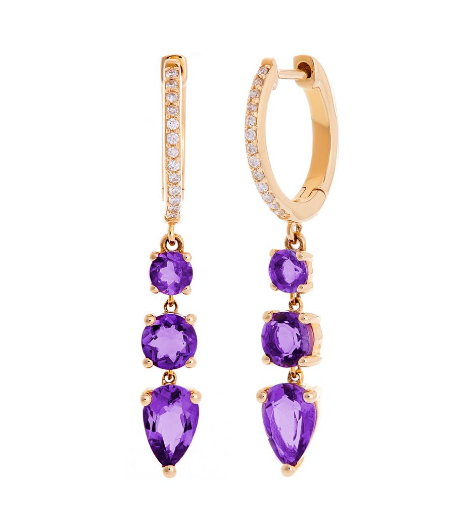 brinco-argola-de-ouro-com-ametistas-e-diamantes brinco-argola-de-ouro-com-ametistas-e-diamantes