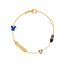 Pulseira infantil ouro futebol com esmalte