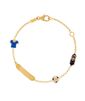 Pulseira infantil ouro futebol com esmalte