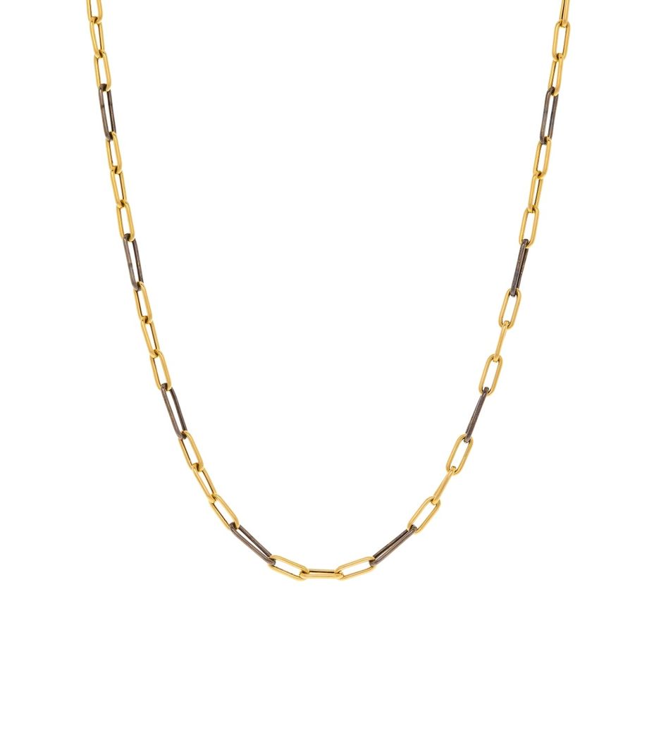 colar-corrente-elos-links-de-ouro-amarelo-e-negro colar-corrente-elos-links-de-ouro-amarelo-e-negro