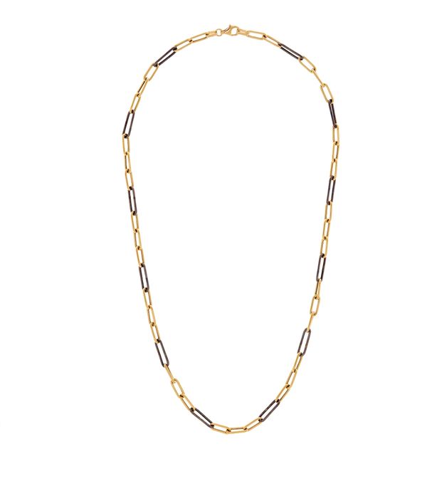 colar-corrente-elos-links-de-ouro-amarelo-e-negro