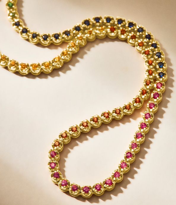 colar-riviera-tennis-necklace-de-ouro-rosa-com-safiras-coloridas