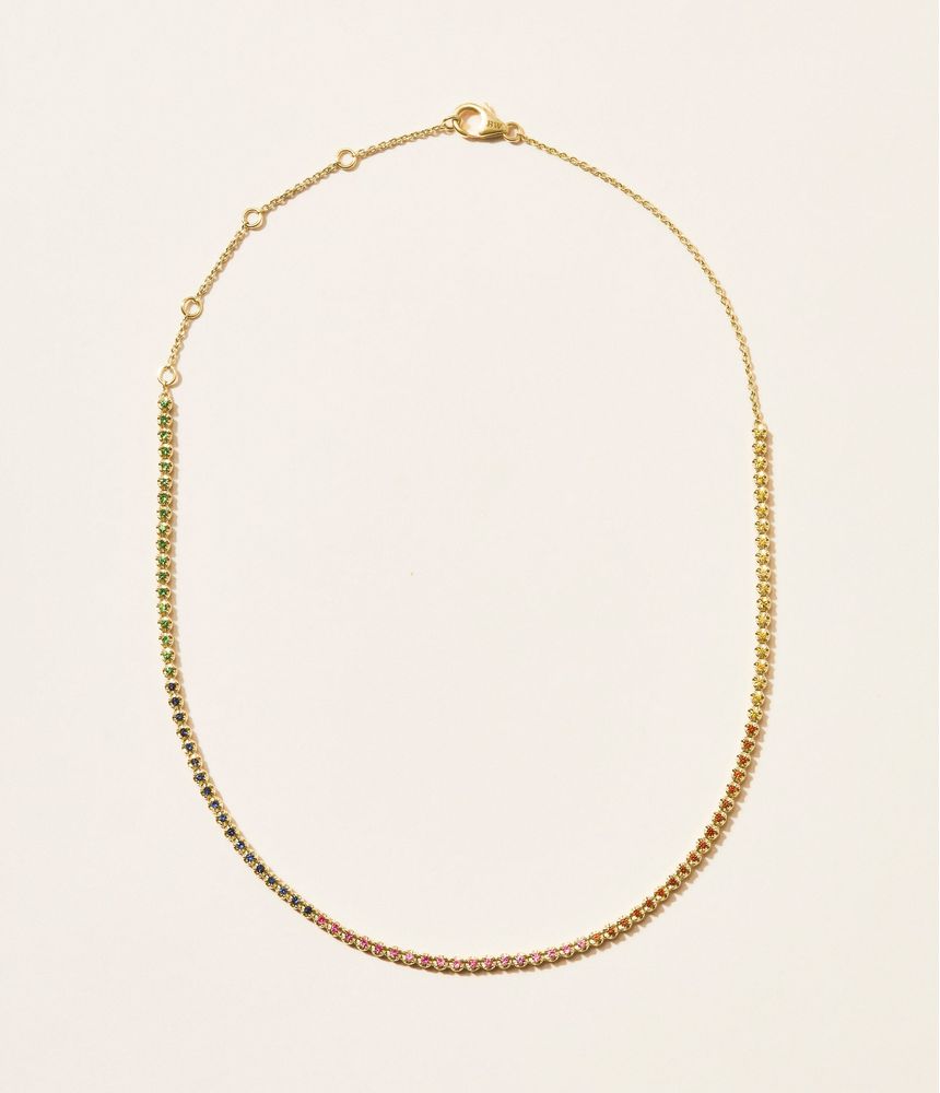 colar-riviera-tennis-necklace-de-ouro-rosa-com-safiras-coloridas