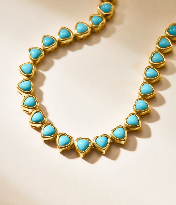 colar-riviera-tennis-necklace-coracao-de-ouro-amarelo-com-turquesas