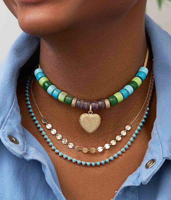 colar-riviera-tennis-necklace-coracao-de-ouro-amarelo-com-turquesas