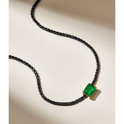 colar-riviera-tennis-necklace-de-ouro-negro-com-diamantes-negros-e-esmeralda