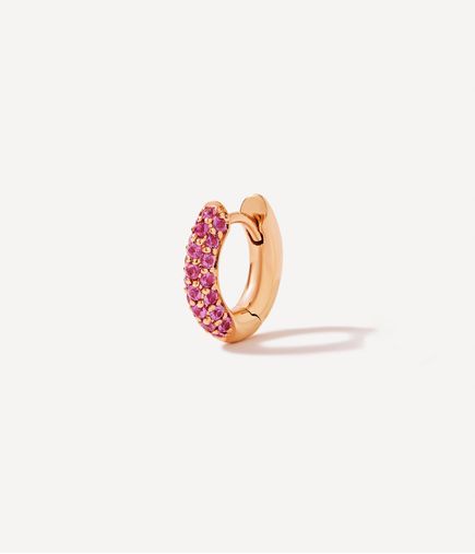 brinco-de-argola-unico-de-ouro-rosa-com-safiras-rosa