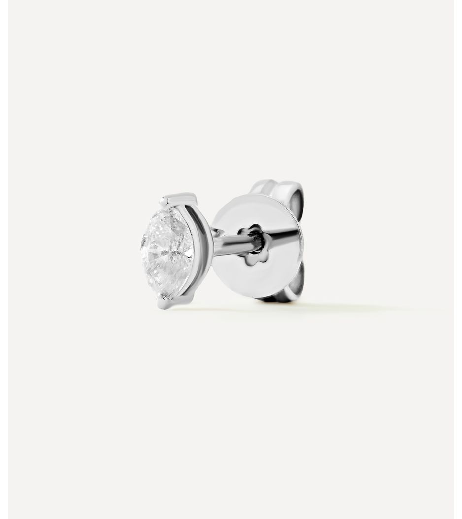 brinco-solitario-unico-de-ouro-branco-com-diamante-navete brinco-solitario-unico-de-ouro-branco-com-diamante-navete