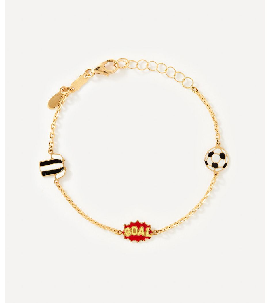 pulseirinha-infantil-futebol-de-ouro-esmaltado pulseirinha-infantil-futebol-de-ouro-esmaltado