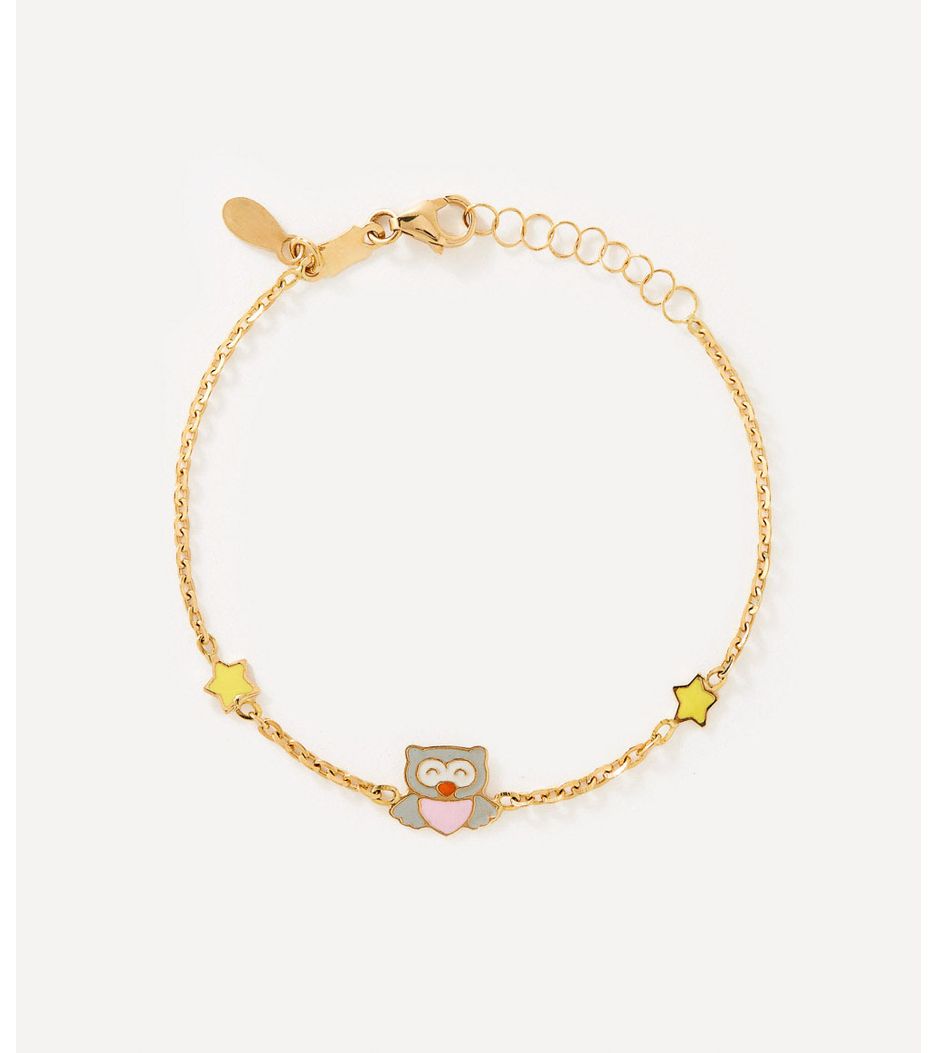 pulseirinha-infantil-corujinha-de-ouro-esmaltado pulseirinha-infantil-corujinha-de-ouro-esmaltado