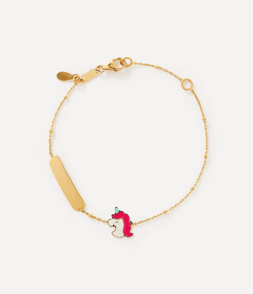 pulseirinha-infantil-unicornio-de-ouro-esmaltado-com-plaquinha-para-gravacao-personalizada