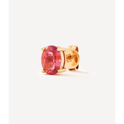 brinco-solitario-unico-de-ouro-rosa-com-turmalina-rosa-oval