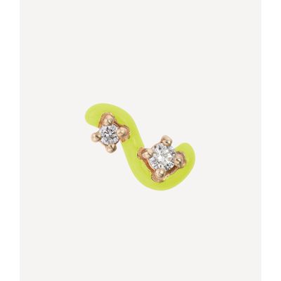 brinco-unico-bea-bongiasca-mini-loop-lime-green-diamond-de-ouro