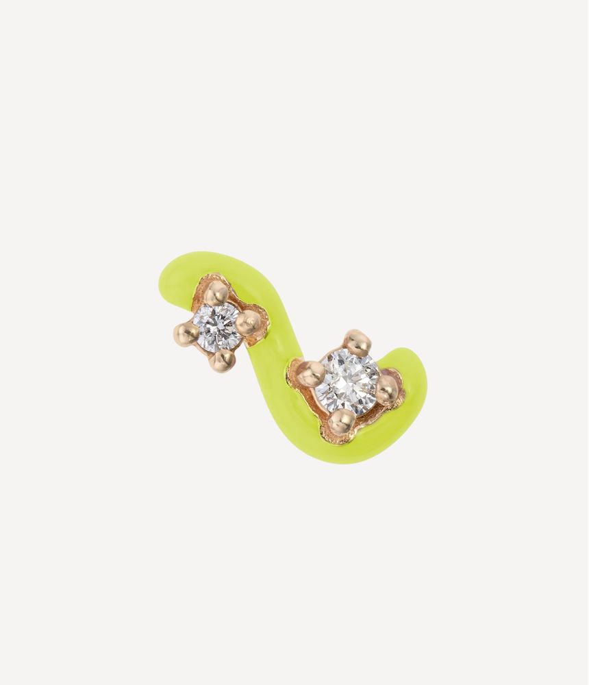 brinco-unico-bea-bongiasca-mini-loop-lime-green-diamond-de-ouro