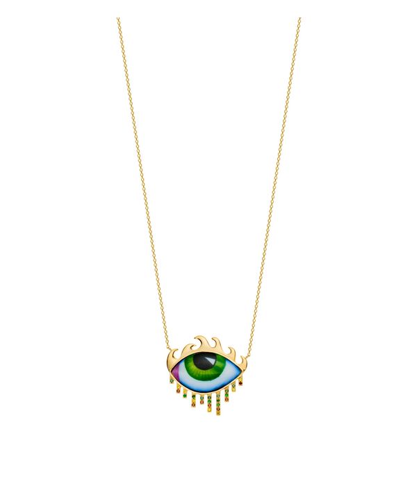 colar-com-pingente-lito-olho-grego-de-ouro-esmaltado-com-safiras-coloridas
