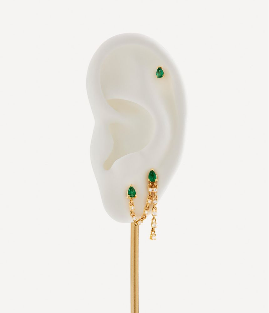 brinco-chain-unico-esmeralda-pear-shape-de-ouro