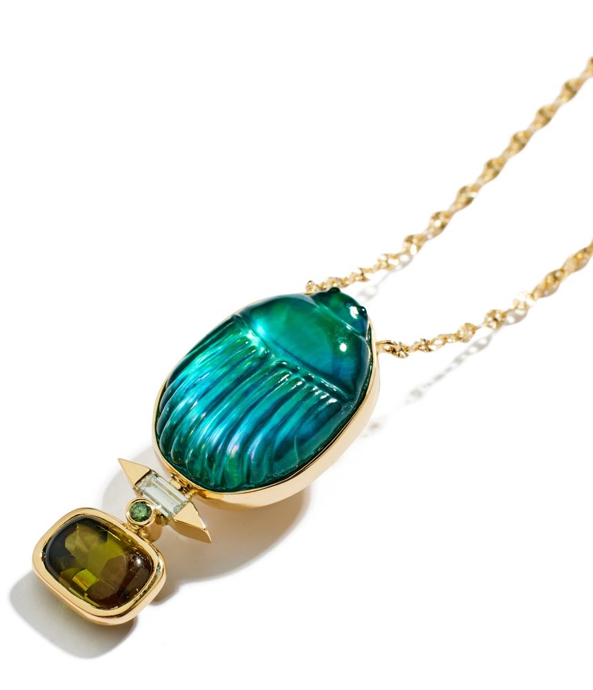 colar-com-pingente-lito-de-ouro-com-calcedonia-e-turmalina