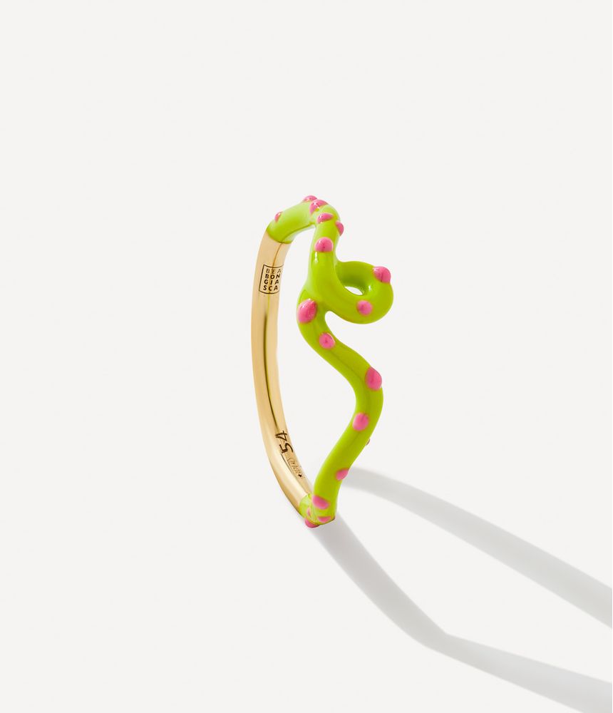 anel-Bea-Bongiasca-exclusive-lime-green-wave-ring-de-ouro