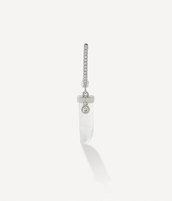Brinco-de-argola-unico-Meira-T-diamond-and-moonstone-dagger-em-ouro-branco