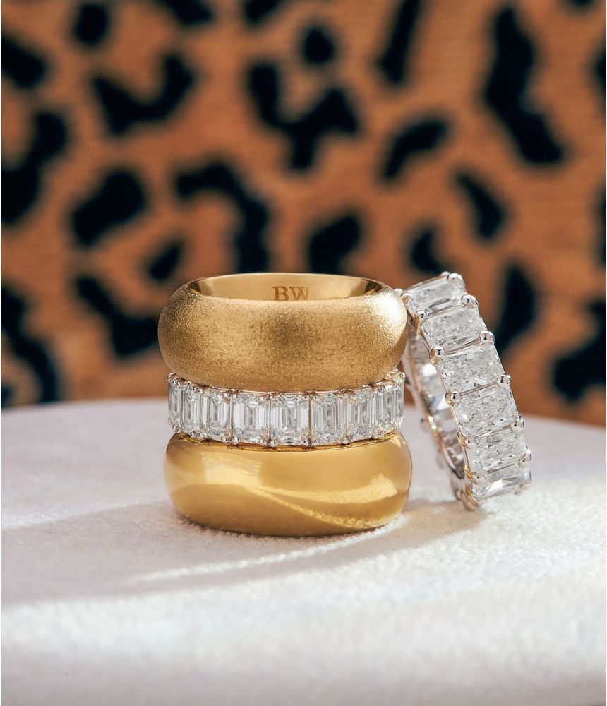 Anel-alianca-gold-donut-hard-brush-de-ouro