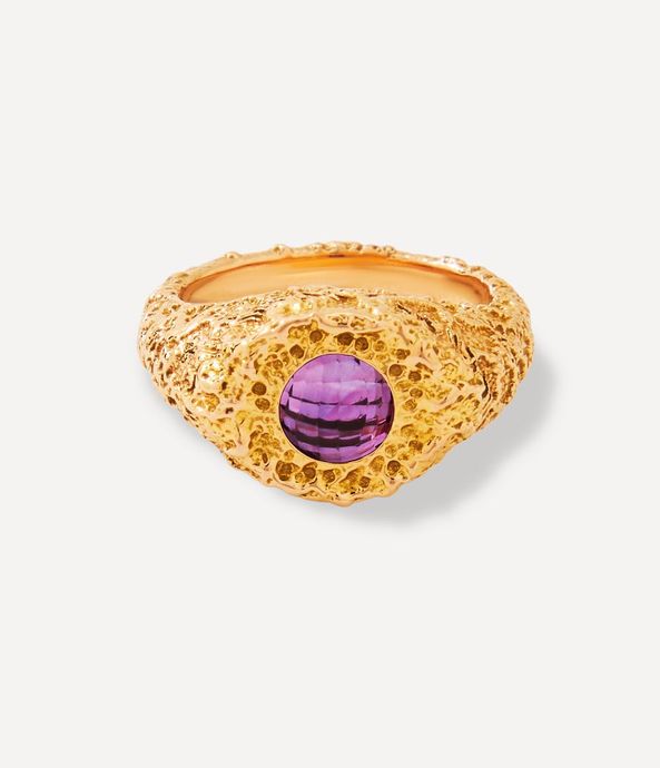 Anel-pinky-ring-Marla-Aaron-self-involved-gritty-de-ouro-com-ametista