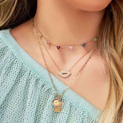 Colar-BW-lucky-clover-de-ouro-com-safiras